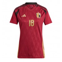 Camiseta Bélgica Orel Mangala #18 Primera Equipación para mujer Eurocopa 2024 manga corta